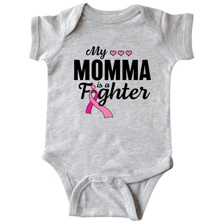 

Inktastic Breast Cancer Awareness My Momma is a Fighter Gift Baby Boy or Baby Girl Bodysuit