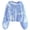 Blue White, variant on Girls Fuzzy Hoodie Fleece Sweaters Button Pullover Sherpa Jacket Tops for Kids 6-13Y