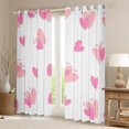 thumbnail image 2 of Manfei Love Heart Print Curtains Pack of 2 (42x84 Each) for Boys Girls,Romantic Valentine's Day Curtains Blackout,Pink White Bedroom Curtains,Ultra Soft Home Decor, 2 of 6