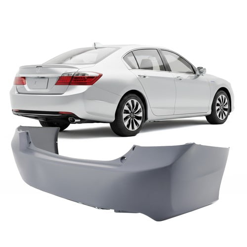 Primed Rear Bumper Cover for 2013 2014 2015 Honda Accord Sedan 4 Door
