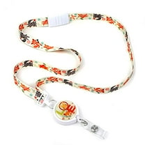 ID Avenue Lanyards for Women 19" Ribbon Lanyard ID Holder with Badge Reels Retractable for Nurses Office Workers Teachers Students Breakaway Lanyards for Id Badges (Woodland Whimsy)