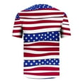thumbnail image 4 of Ynynloco Men's Casual T-Shirts Independence Day T-Shirt American Flag Print Tshirts Short Sleeve Crew Neck Slim Fit Tee Tops, 4 of 5