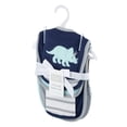 thumbnail image 3 of Hudson Baby Infant Boy Cotton Bib and Burp Cloth Set 6pk, Dinosaur, One Size, 3 of 4