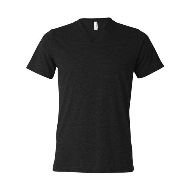 Camiseta unisex Bella lienzo con cuello en V y triple mezcla XS Blk Hthr Triblnd