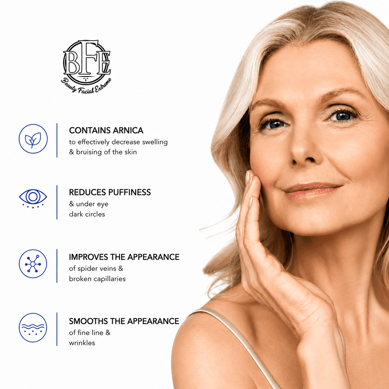Beauty Facial Extreme Vitamin K Cream for Bruising, Spider Veins, Broken Capillaries, Under Eye Dark Circles, Fine Lines, Puffiness, and Wrinkles, 60 mL