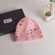 thumbnail image 4 of Gorro de punto con puños de invierno con diseño de arcoíris de salpicaduras de pintura de neón, gorro clásico y cálido para mujer adulta, talla única, 4 of 5