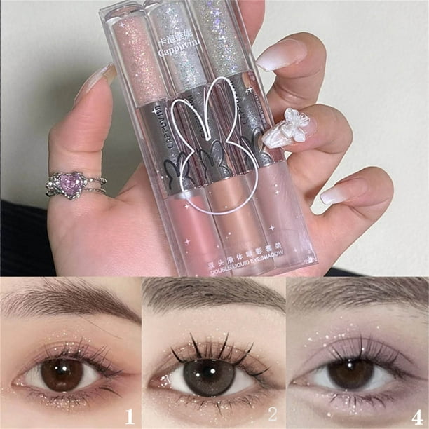 Sombra de Ojos Mate onlyliua en Purpurina líquida y Delineador 2 en 1