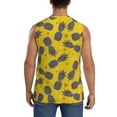 thumbnail image 4 of Uemuo Summer Pineapple Pattern Men's Sleeveless T-Shirt,Muscle Athletic Tank Top, Moisture-wicking Quick-dry Breathable Classic Tee Top for Gym Run Outdoor Sports-, 4 of 8