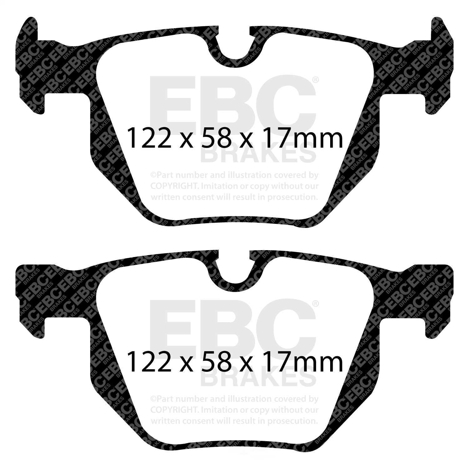 EBC Brakes DP21588 Greenstuff 2000 Series Sport Brake Pads, FMSI Pad No. D1170 Vented 336mm Dia