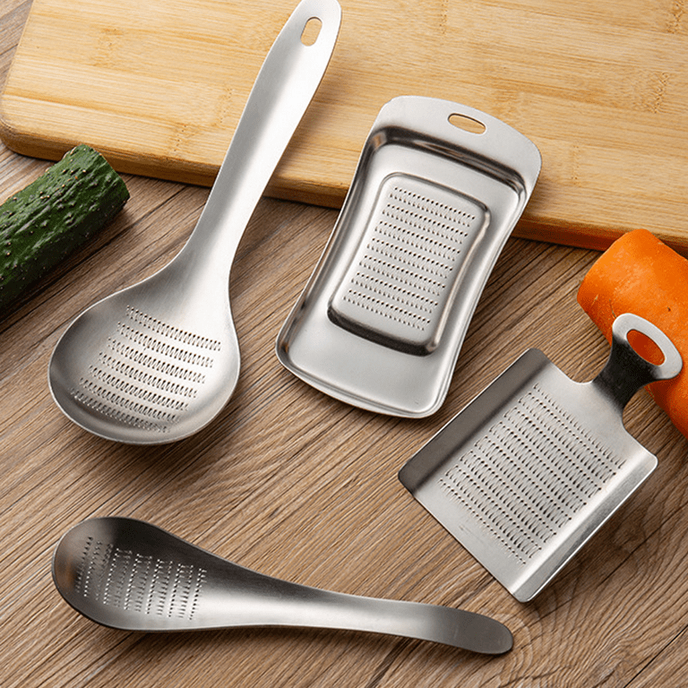 Household Kitchen Stainless Steel Ginger Garlic Grater Silver Tone - 4.3 x  2.8 x 0.4(L*W*H) - Bed Bath & Beyond - 33902534