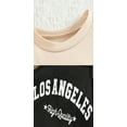 thumbnail image 5 of oqasdz Baby Girl Clothes Summer Outfits Round Neck Long Sleeve Letter Print Top And Solid Color Short Skirt Set For Teen Girls/3-4 Years, 5 of 8