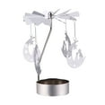 thumbnail image 2 of EeaseCA 1pc Rotary Candle Stand Romantic Candlestick Candle Holder (Silver), 2 of 7