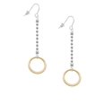 thumbnail image 2 of Delight Jewelry Goldtone Large Karma Ring - Silver-tone Long Sparkle Dangle French Earrings, 2 of 4