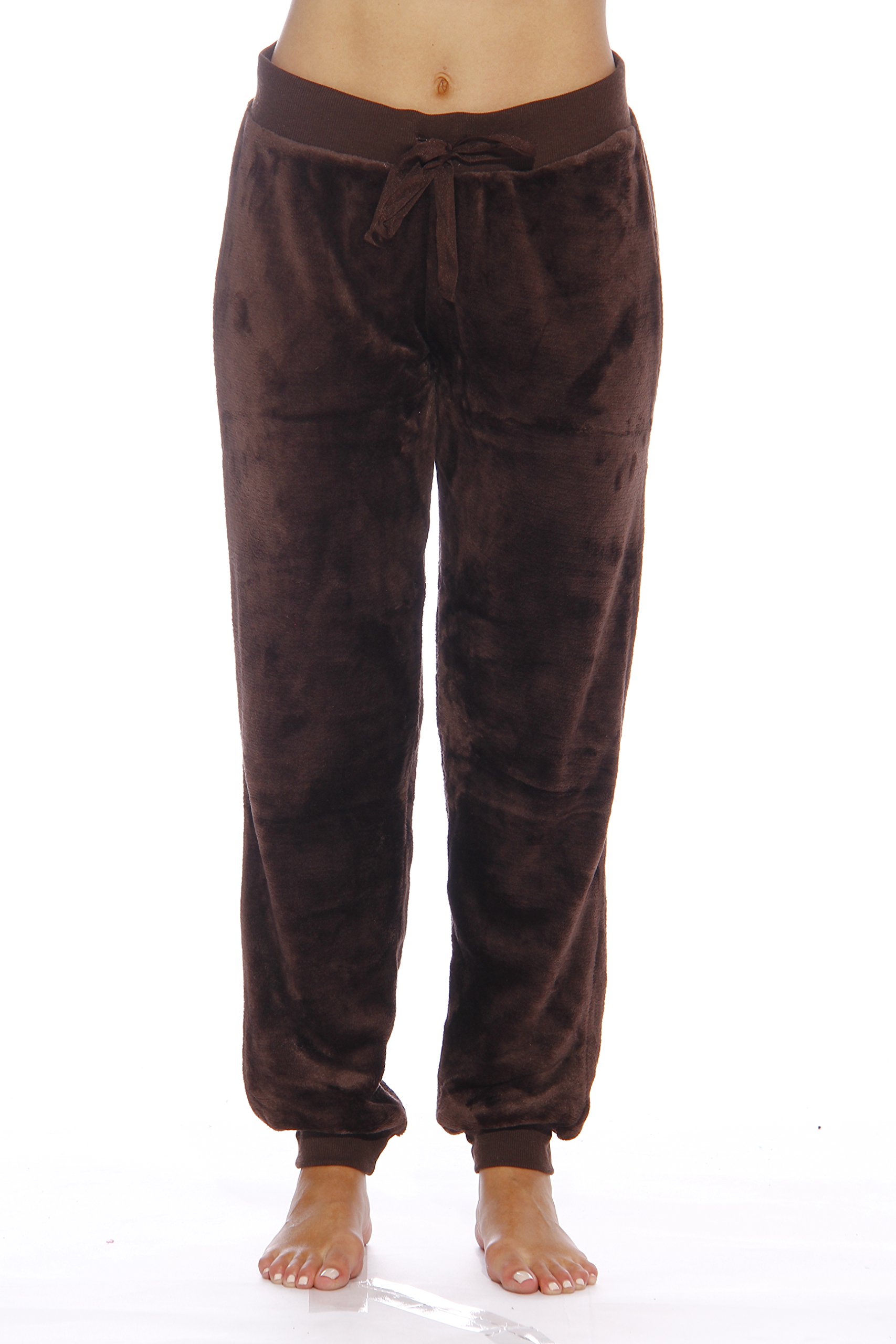 Just Love Velour Jogger PJ Pant (Brown 