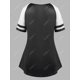 thumbnail image 2 of Camiseta Talla Extra Patrón Corazón Manga Raglán Rosegal Camisetas tallas grandes, 2 of 5