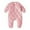 Pink, variant on Mikilon Baby Snowsuit Winter Coat Warm Button Down Romper Puffer Jacket