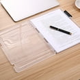 thumbnail image 3 of JilgTeok File Folder Organizer Portable Project Case Clear File Box Transparent File Slim Cases Plastic Storage File Boxes Organizer for Paper Document Magazine Office School Supplies,30.7*23.2*2cm, 3 of 7