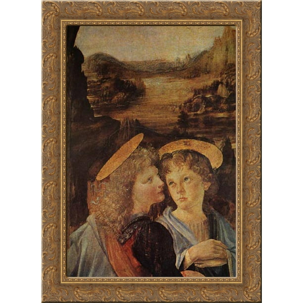 The Baptism of Christ [detail] 19x24 Gold Ornate Wood ...