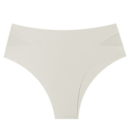Thongs for Women Sexy Plus Size Cotton Underwear High Waisted No Show Panties Underpants High Waist Strech Soft Full Coverage Briefs No Show High Waisted Thong Plus Size Soft Undies L