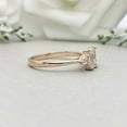 thumbnail image 4 of HeartsAndYou 1ct Engagement Ring for Women Emerald Cut Moissanite Solitaire Trilogy 18k Rose Gold Over Silver, 4 of 9