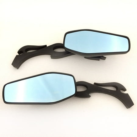 - HTT Motorcycle Custom Black Mirrors Fire Flame Stem Fit all Harley-Davidson models Softail Fat Boy Road King Dyna Wide Glide Springer Sportster XL any Custom Application