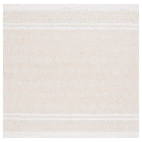 SAFAVIEH Capri Becky Distressed Area Rug, Ivory/Beige, 6' x 6' Square