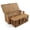 Beige, variant on AISUO 2‑Pack Rattan Cable Management Box, Large Cord Organizer Box with Lid, 4 Cable Exits Under‑Desk Router Hider Storage Box for TV Wires, Computer, Surge Protector, USB Hub & Power Strip
