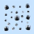 thumbnail image 3 of 24pcs Cute Cat Press On Toe Nails Square Fake Toe Nails Glossy Full Cover Glitter Silver Powder Stick On Nails False Toe Nails With Glue Sticker And Nails File For Women Girls, 3 of 4