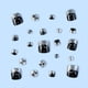 thumbnail image 4 of 24pcs Cute Cat Press On Toe Nails Square Fake Toe Nails Glossy Full Cover Glitter Silver Powder Stick On Nails False Toe Nails With Glue Sticker And Nails File For Women Girls, 4 of 4