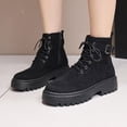 thumbnail image 3 of Black Women Fashion Boots With Lace-Up Detailing And Chunky Heel For A Comfortable Statement Look, 3 of 9