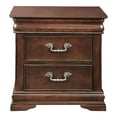 thumbnail image 6 of FOA Ruben 2pc Cherry Solid Wood Panel Bedroom Set - Cal King + Nightstand, 6 of 17