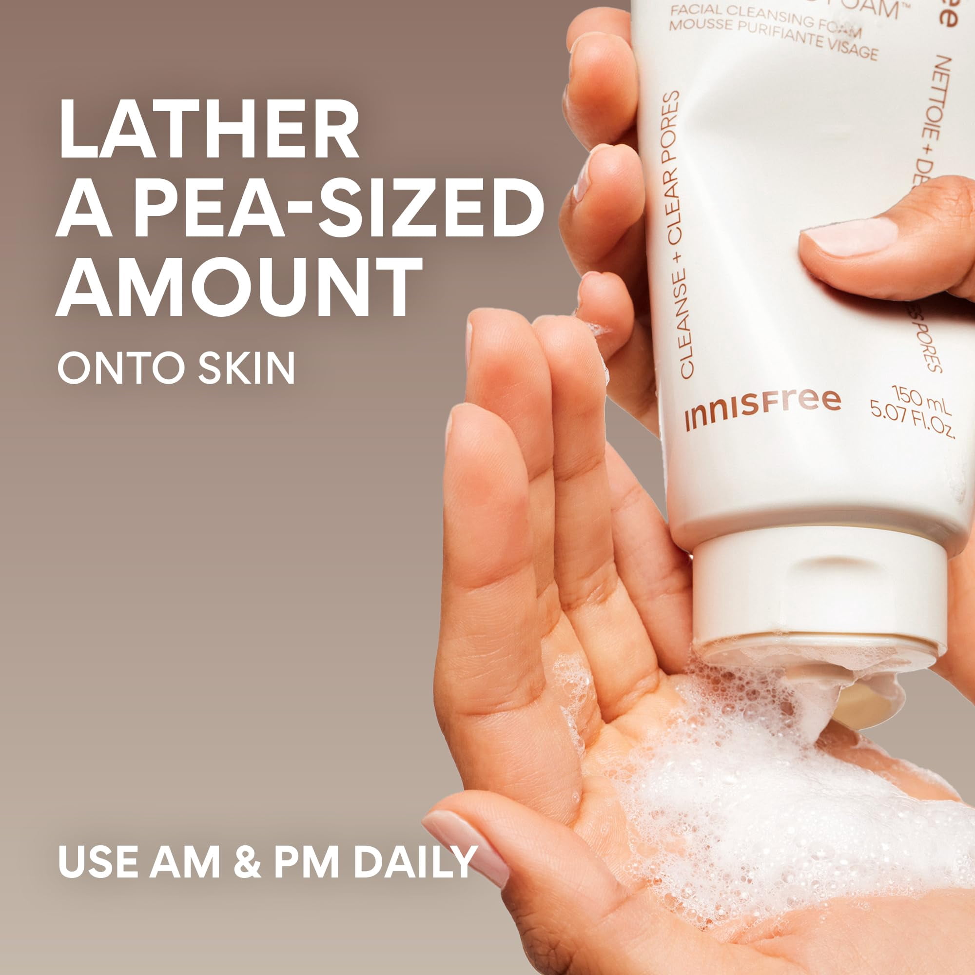 innisfree Volcanic BHA Pore Cleansing Foam with Salicylic Acid, Sulfate Free, Exfoliating Korean Cleansing Foam