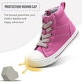 thumbnail image 6 of Kushyshoo Kids Canvas Sneakers Pink High-Top Children Walking Shoes 12M, 6 of 6
