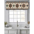thumbnail image 4 of Retro Southwest Texture Valances for Windows Classic Brown Retro Art Rod Pocket Curtains Valance Short Window Treatment Drapes for Living Room, Bedroom Bathroom 56"&nbsp;W x 16" L, 4 of 5