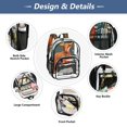 thumbnail image 5 of Ttyddzy Clear Backpack Heavy Duty PVC Transparent Backpack for College Workplace, Orange Bull, 5 of 8