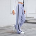 thumbnail image 6 of BRDFRL Women Y2k Vintage Track Pants Drawstring Low Waist Side Striped Sweatpants Straight Leg Loose Fit Joggers Gray XL, 6 of 7