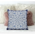 thumbnail image 2 of 18â Blue Gray Geostar Zippered Suede Throw Pillow, 2 of 3