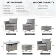 thumbnail image 4 of XIZZI Outdoor Furniture Patio Sets,No Assembly Required,10-Pieces Wicker Outdoor Sectional Sofa Set with Gas Fire Pit Table,Coffee Table for Balcony, Porch, Backyard-Gray, 4 of 13