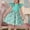Green, variant on ATOGUTA Girls Special Occasion Dress Ruffle Sleeve Easter Dresses Girl Long Midi Springs Dress Kids Smocked Flare Summer Dress Size 3T-14. Green