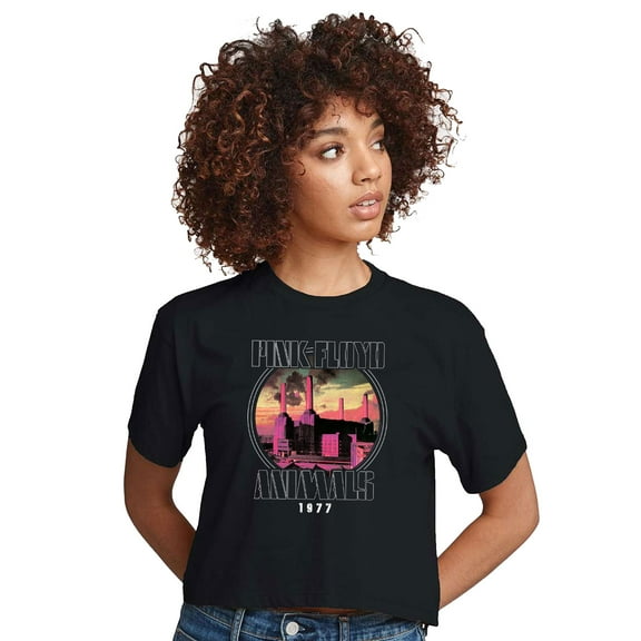 Pink Floyd - Animals - Juniors Cropped Cotton Blend T-Shirt