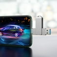 thumbnail image 3 of Flash Drive for iPhone, with Lanyard，KEXIN 128GB USB 3.0 IOS Memory Stick for iPhone / iPad / Android / Computer, 3-in-1, White, 3 of 7