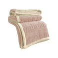 thumbnail image 2 of PRETXORVE Solid-Color Soft Carved Floral Designs Multi-Functional Flannel Coverlet, 2 of 6