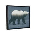 thumbnail image 3 of Stupell Industries Rustic Woodland Trees Bear Silhouette Grainy Pattern Graphic Art Jet Black Floating Framed Canvas Print Wall Art, Design by Lettered and Lined, 3 of 5