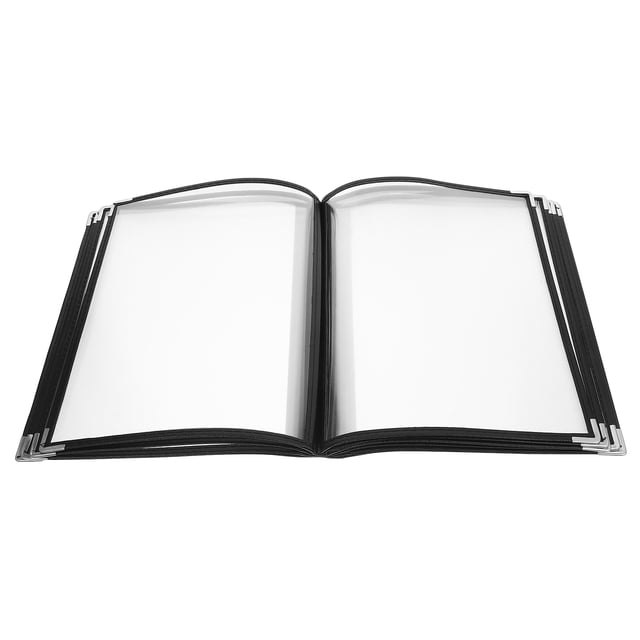 Shisuyan Clear Pvc Menu Book 10 Pages 20 Sides Menu Holder Menu Binder Replacement Menu Protector For Restaurants Cafes And Bars