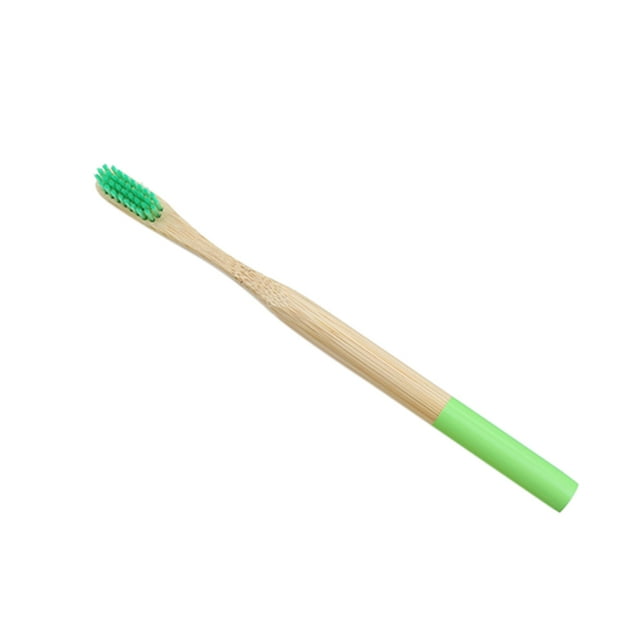 Graflsoa Eco-Friendly Bamboo Toothbrush with Biodegradable Nylon Bristles, Compact Design for Oral Care, Travel-Friendly, Multiple Colors Available