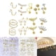 thumbnail image 5 of Pendientes De Tuerca Geométrica Lisa 20 Piezas Para Boda De Navidad Sunnimix aretes, 5 of 8