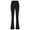 Black, variant on qolati Leggings for Women Solid Color Stretchy Bootcut Straight Leg Sweatpants High Waisted Soft Workout Flare Yoga Pants