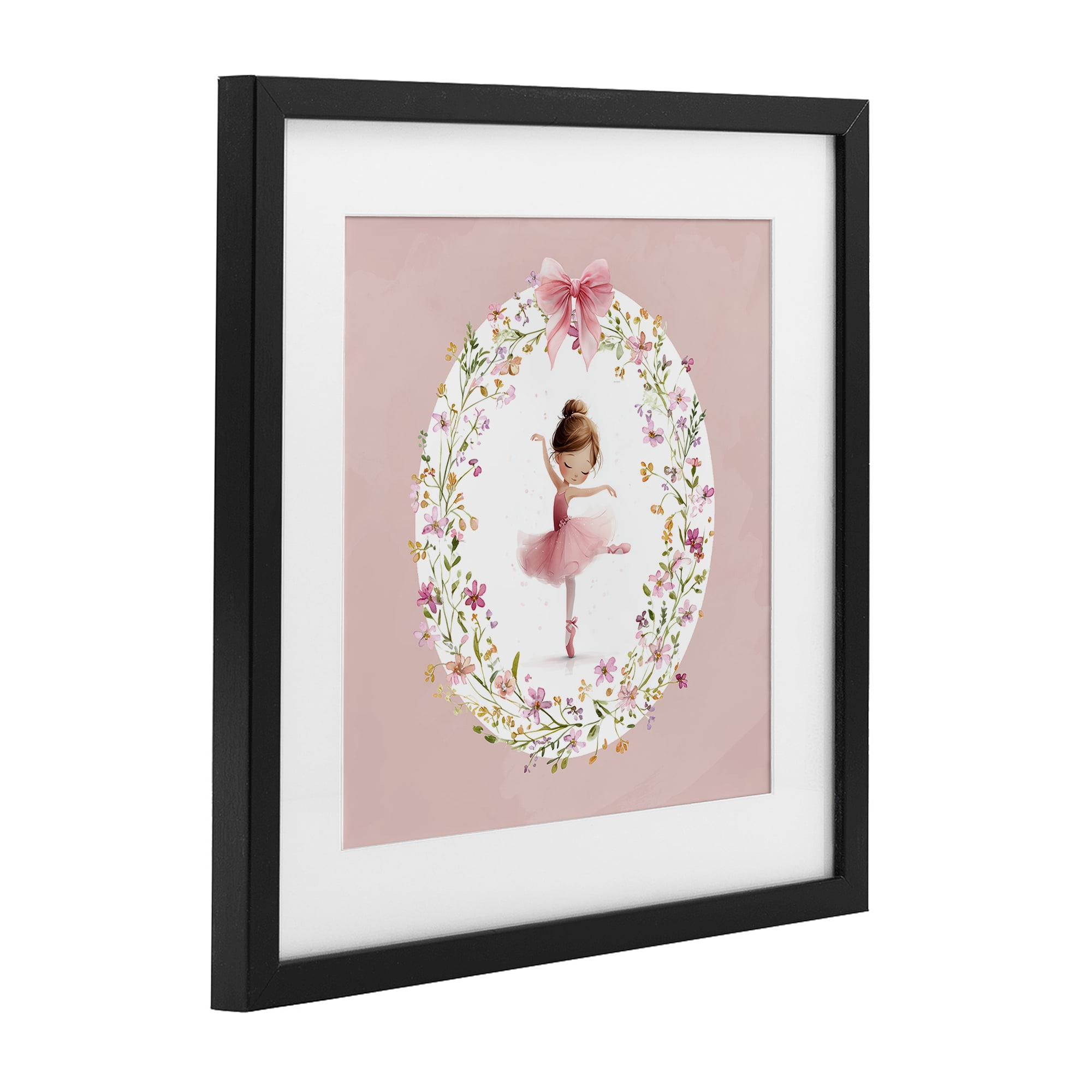 Stupell Industries Ballet Dancing Princess Black Framed Print Under Glass, design by Christine Simpson Art