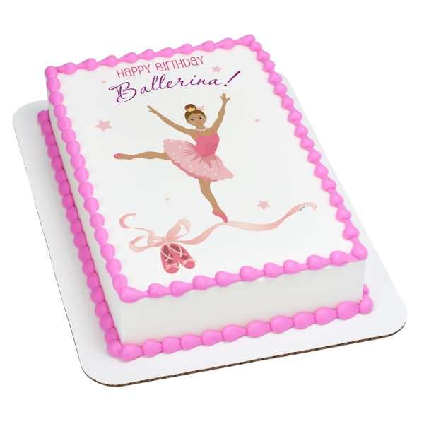 Hispanic Girl Ballerina Image Edible Cake Topper Frosting Sheet ...