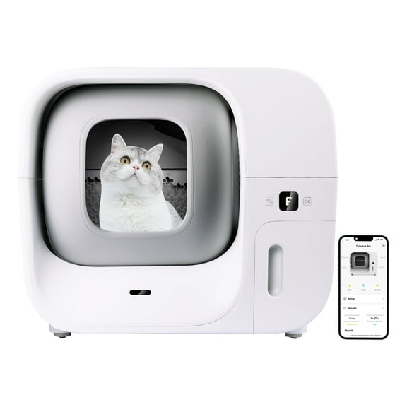 FURBULOUS Automatic Cat Litter Box Self-Cleaning, Self-Packing, Odor-Free & Leak-Proof – with App Control & Safety Assured